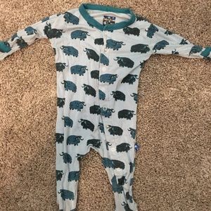 KicKee pants footed pajama 0/3 mo boys